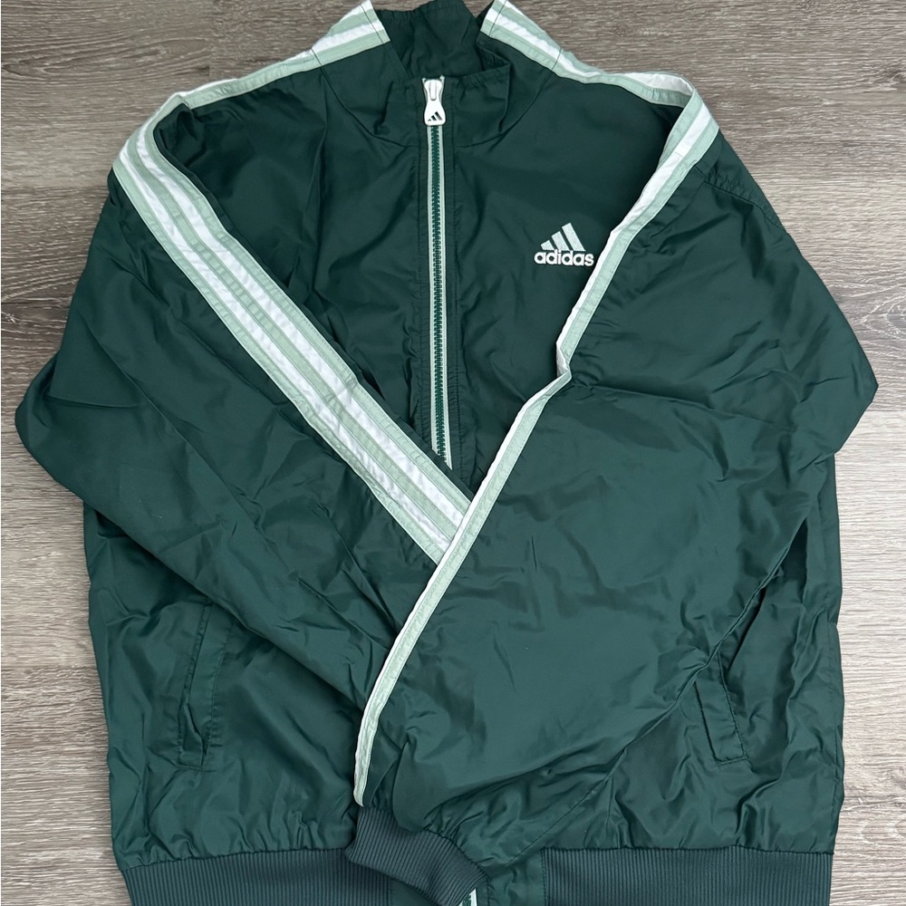 Adidas Men's Green Athletic Jacket (M)